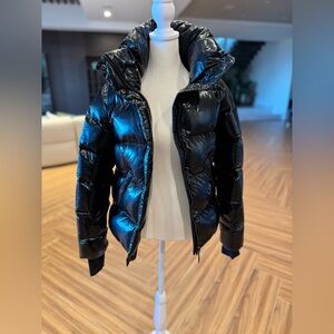 SAM. Shiny Black Puffer Jacket